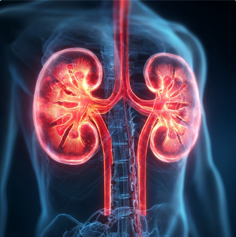 사람의 신장 기관을 디지털화 이미지