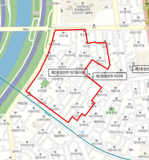 중화동모아타운지도