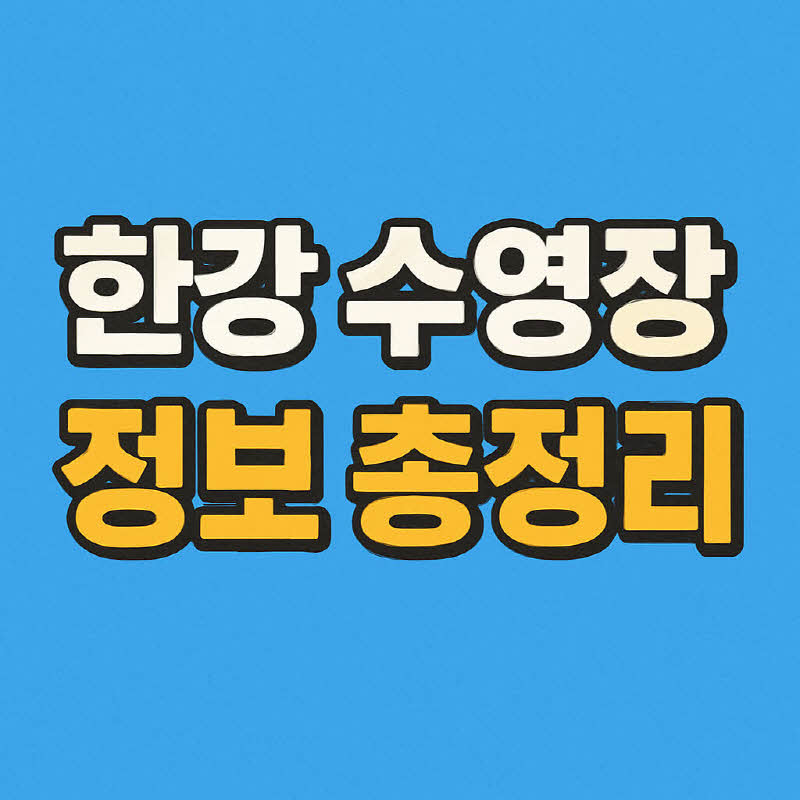 한강 수영장 정보 총정리