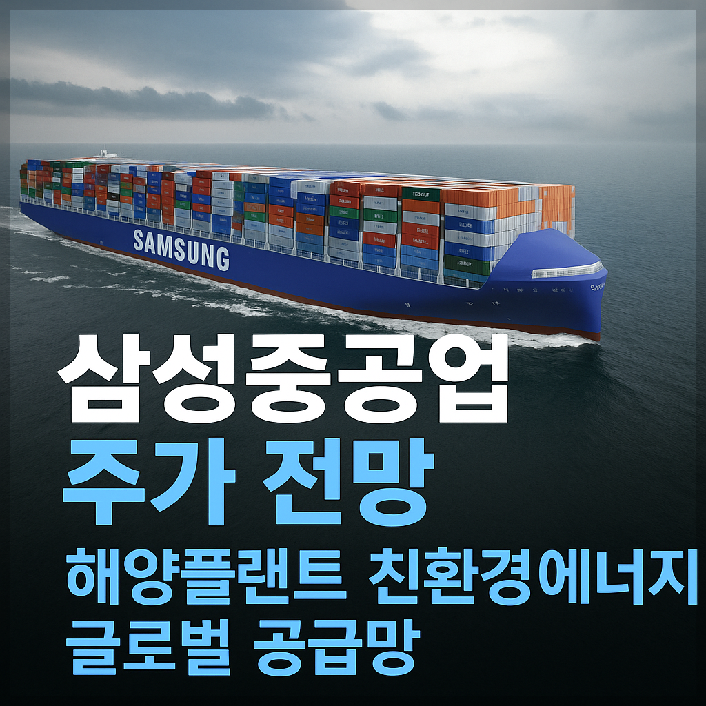 삼성중공업 주가 전망 및 배당금 분석 조선·해양플랜트, 친환경 에너지, 글로벌 공급망