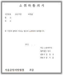 소취하서