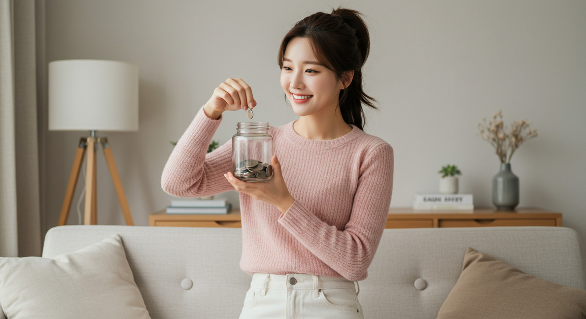 건강검진 비용 절약하는 여성이미지