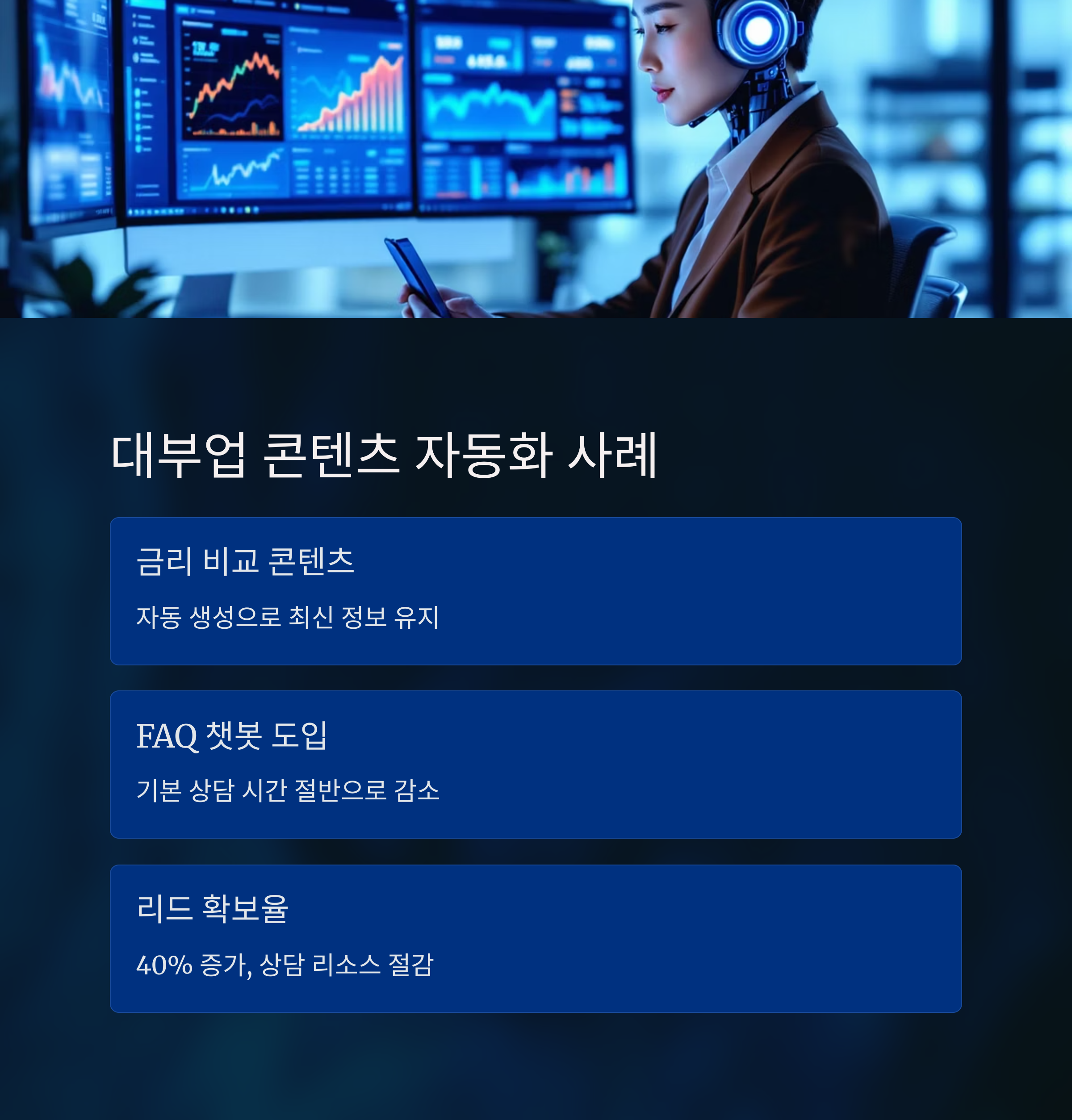 대부업 콘텐츠 자동화 사례