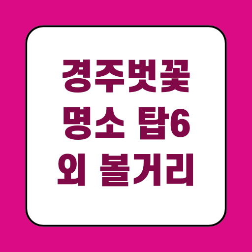 경주벗꽃 개화시기