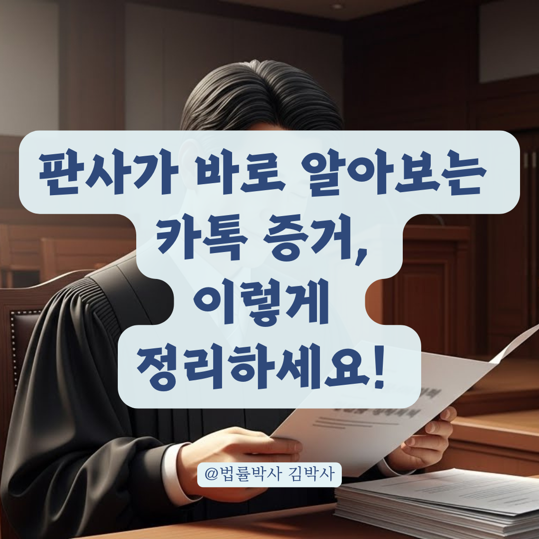 소액소송 카톡 증거 제출법, 판사가 바로 알아보는 핵심 표기법