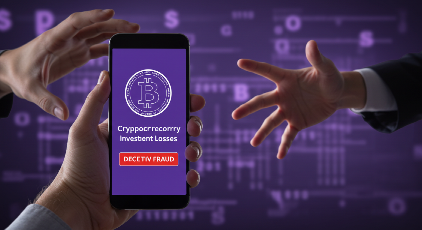 투자 손실 복구를 약속하는 메시지가 담긴 스마트폰 화면