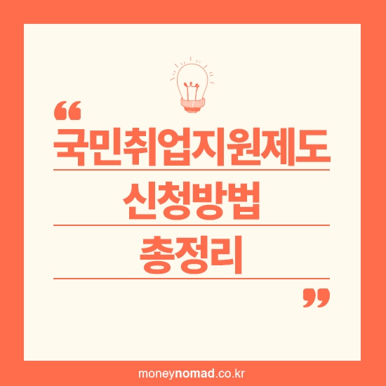 국민취업지원제도 신청방법