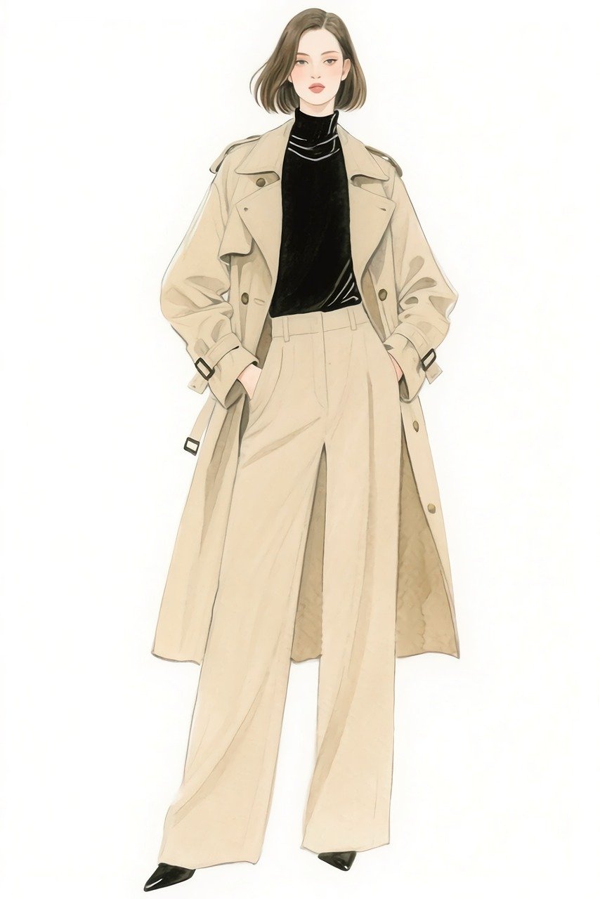 2025 가을 트렌치코트 트렌드 &amp; 체형별 코디 가이드