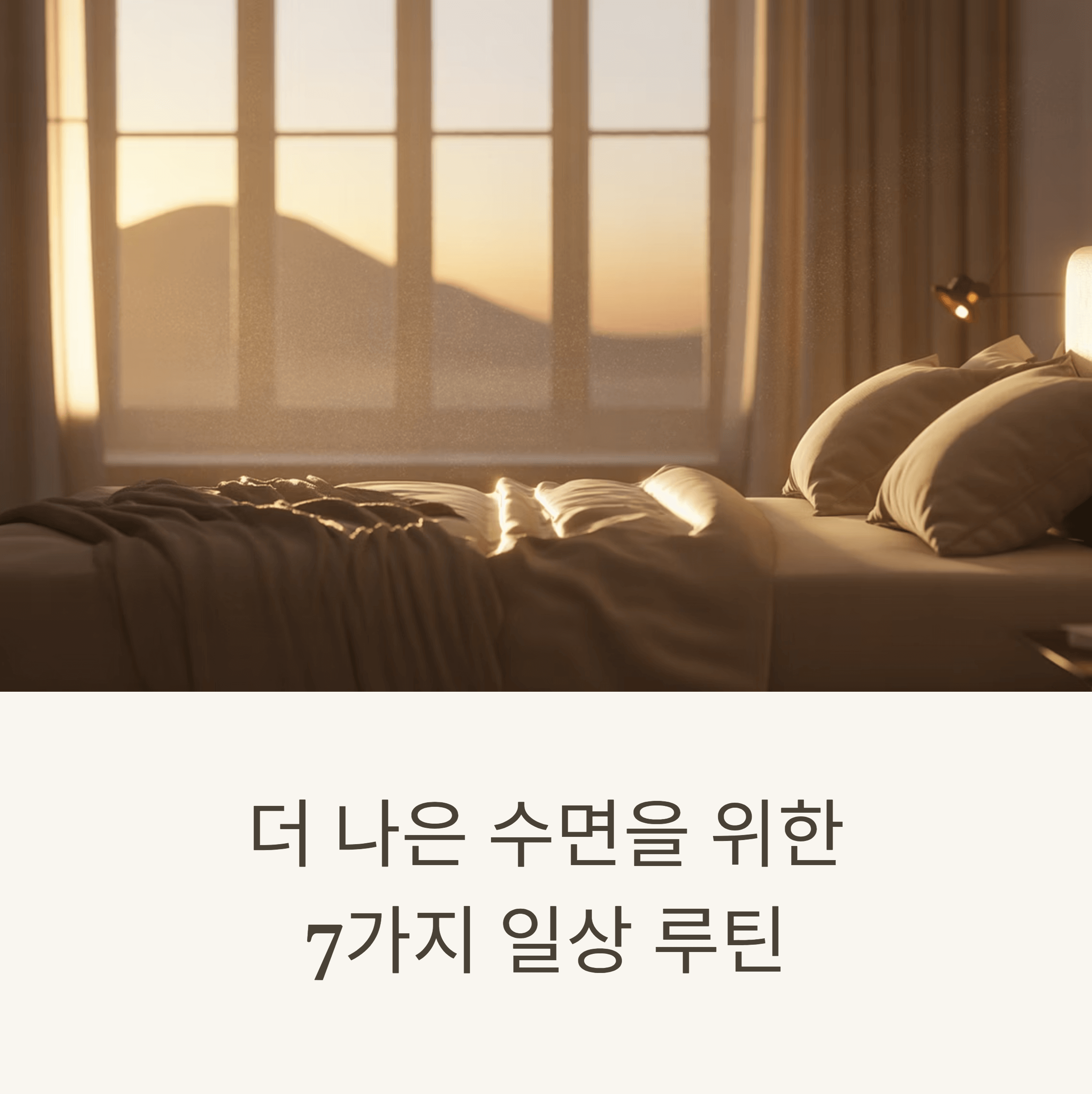 더 나은 수면을 위한 7가지 일상 루틴