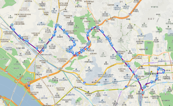 7021버스 노선도