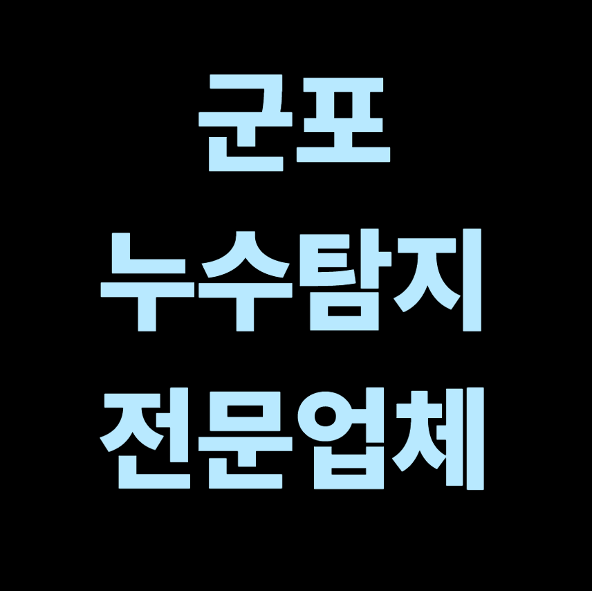 군포 누수탐지 전문업체