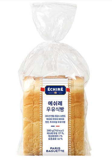 파리바게뜨 식빵 칼로리_에쉬레 우유식빵