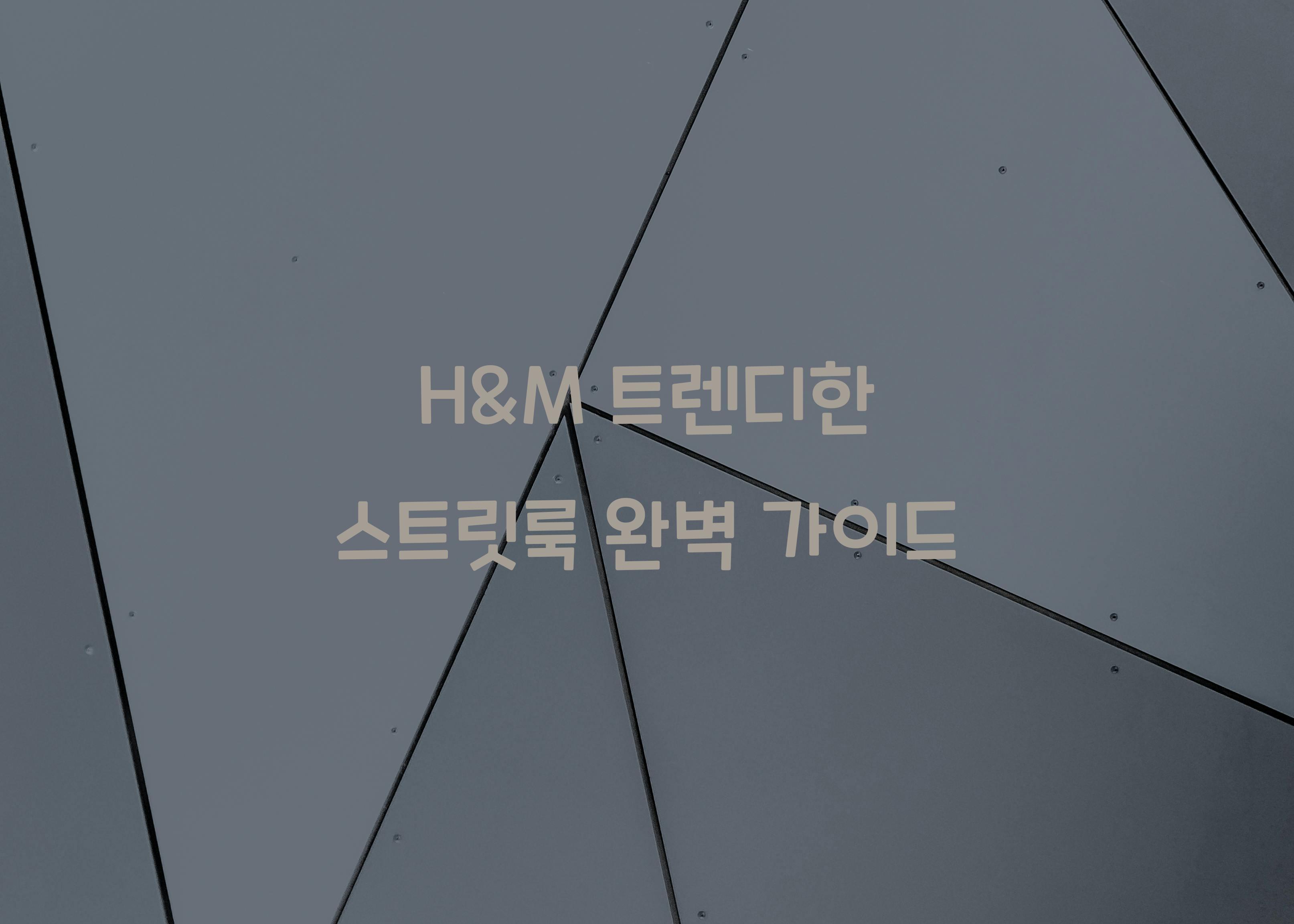 H&M 트렌디한 스트릿룩