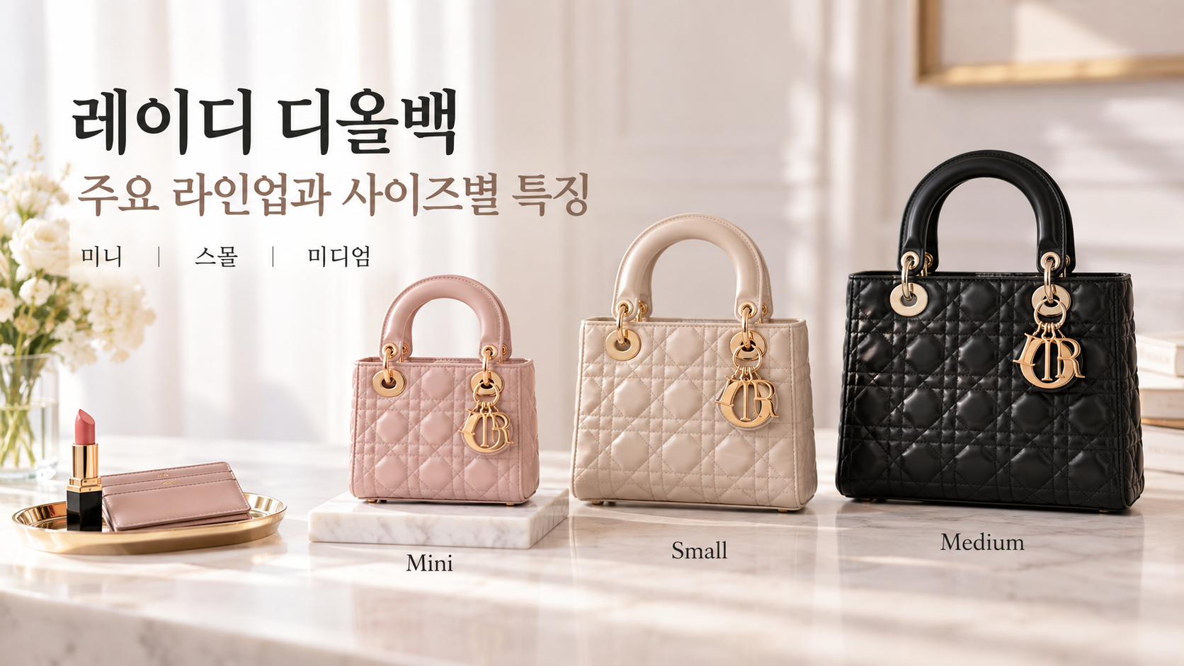 레이디 디올백 주요 라인업과 사이즈별 특징