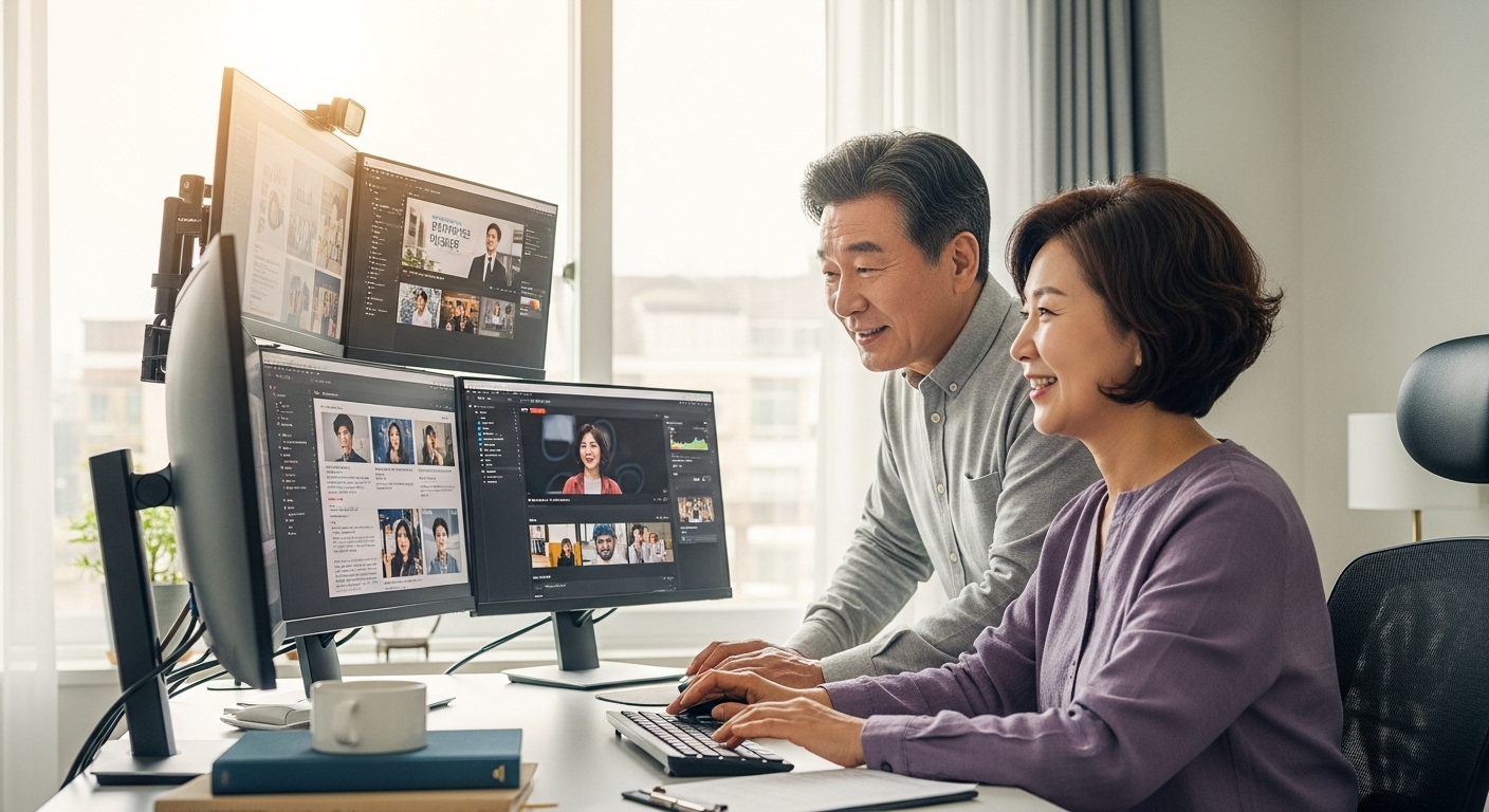 다양한 디지털 플랫폼을 동시에 운영하는 커플