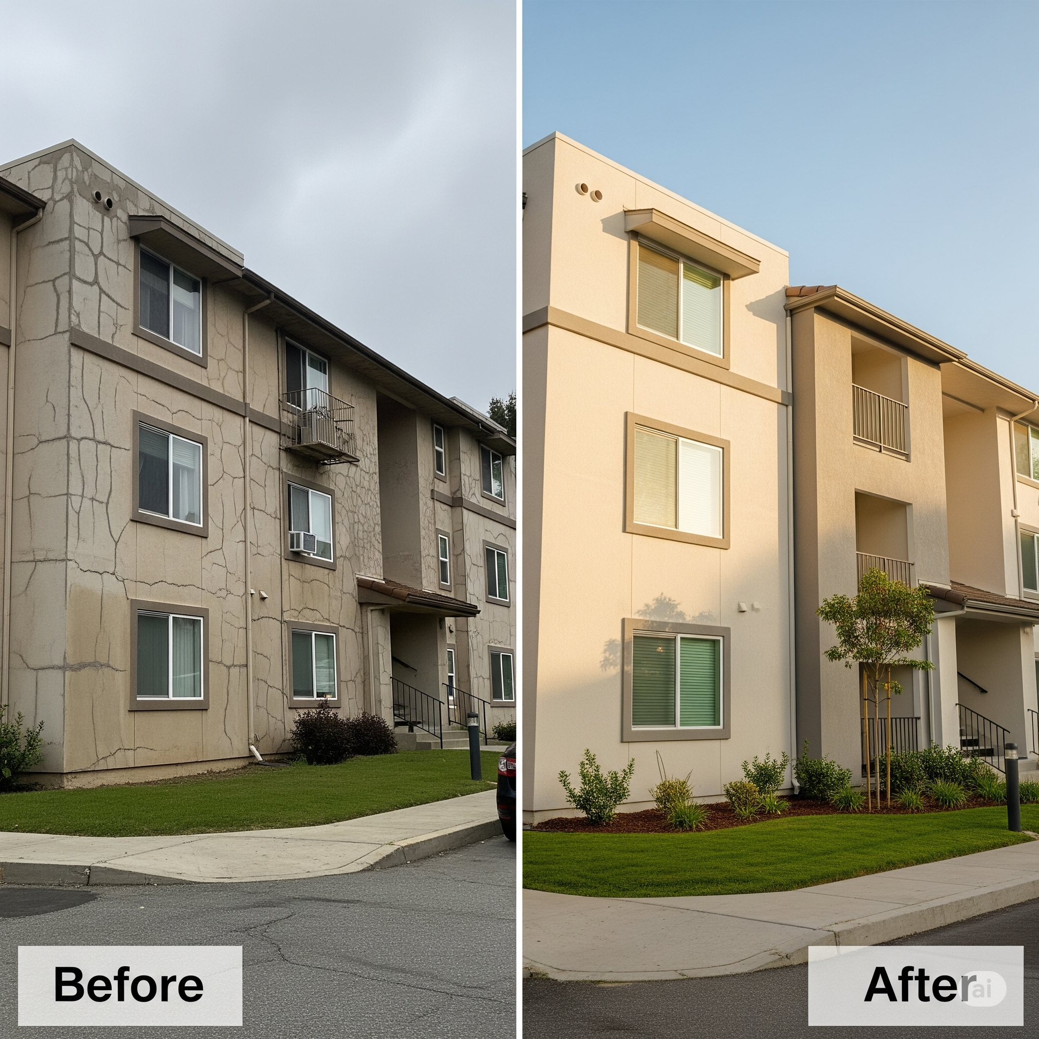 리모델링 전후 외관 비교