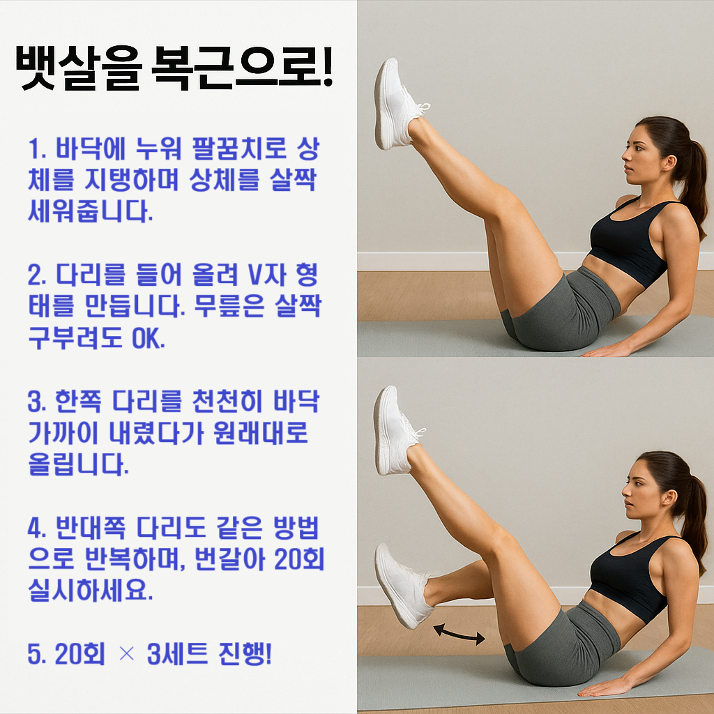 레그 레이즈 토 탭(Leg Raise Toe Taps)