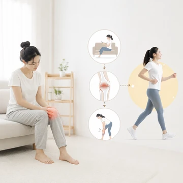 활동량 부족으로 관절이 뻣뻣한 상태3