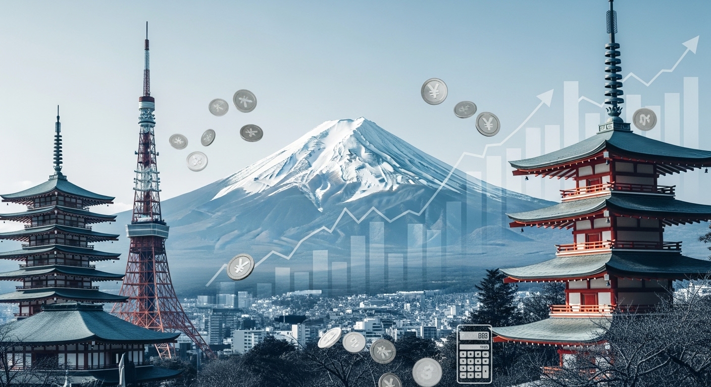 2026년 일본 여행, 인상된 출국세와 입국심사료를 대비하는 여행자의 모습.