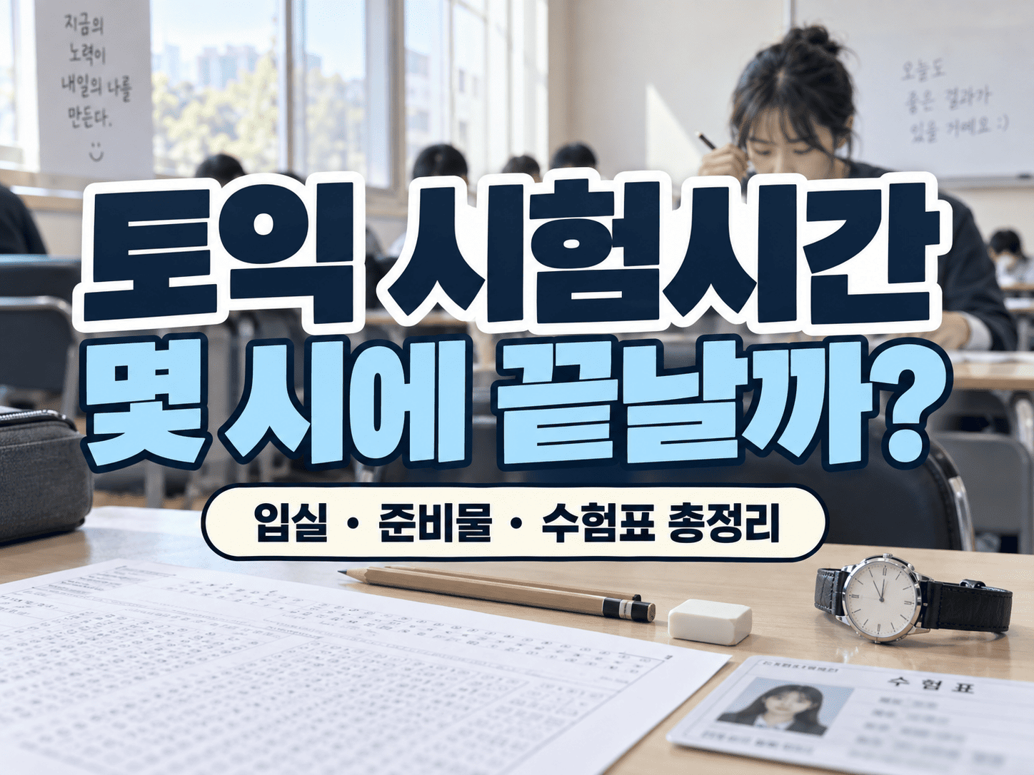 토익 시험시간 입실시간 준비물 수험표 총정리