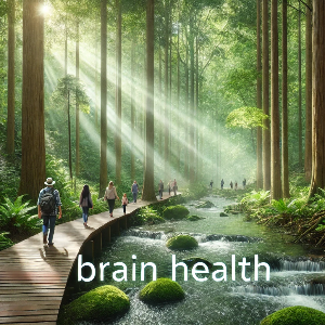 숲 속을 걷고 있는 사람들