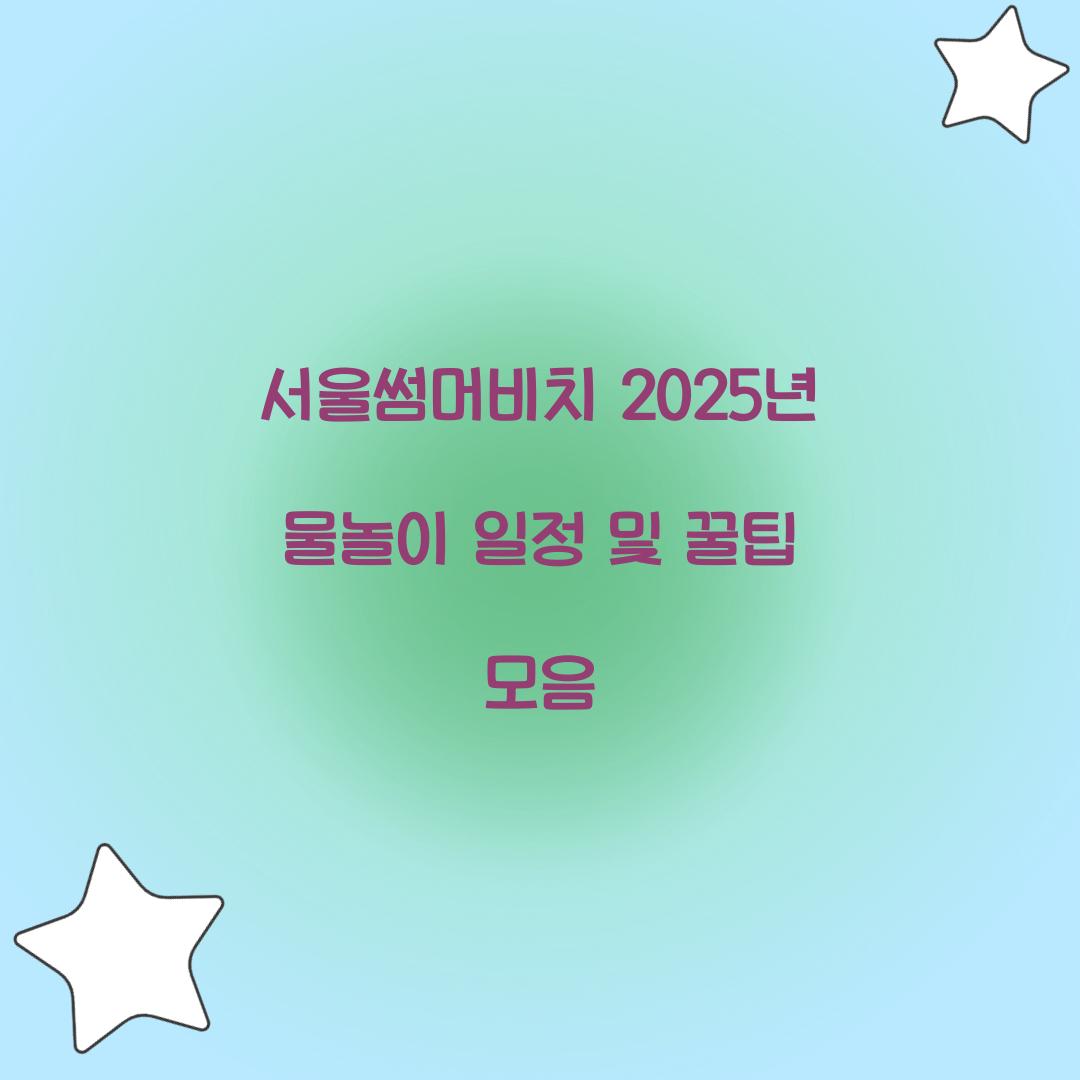 서울썸머비치 2025년