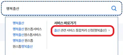 정부24-행복출산