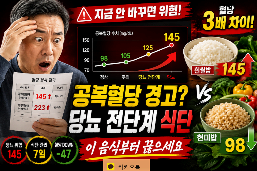 공복혈당 경고 이미지사진