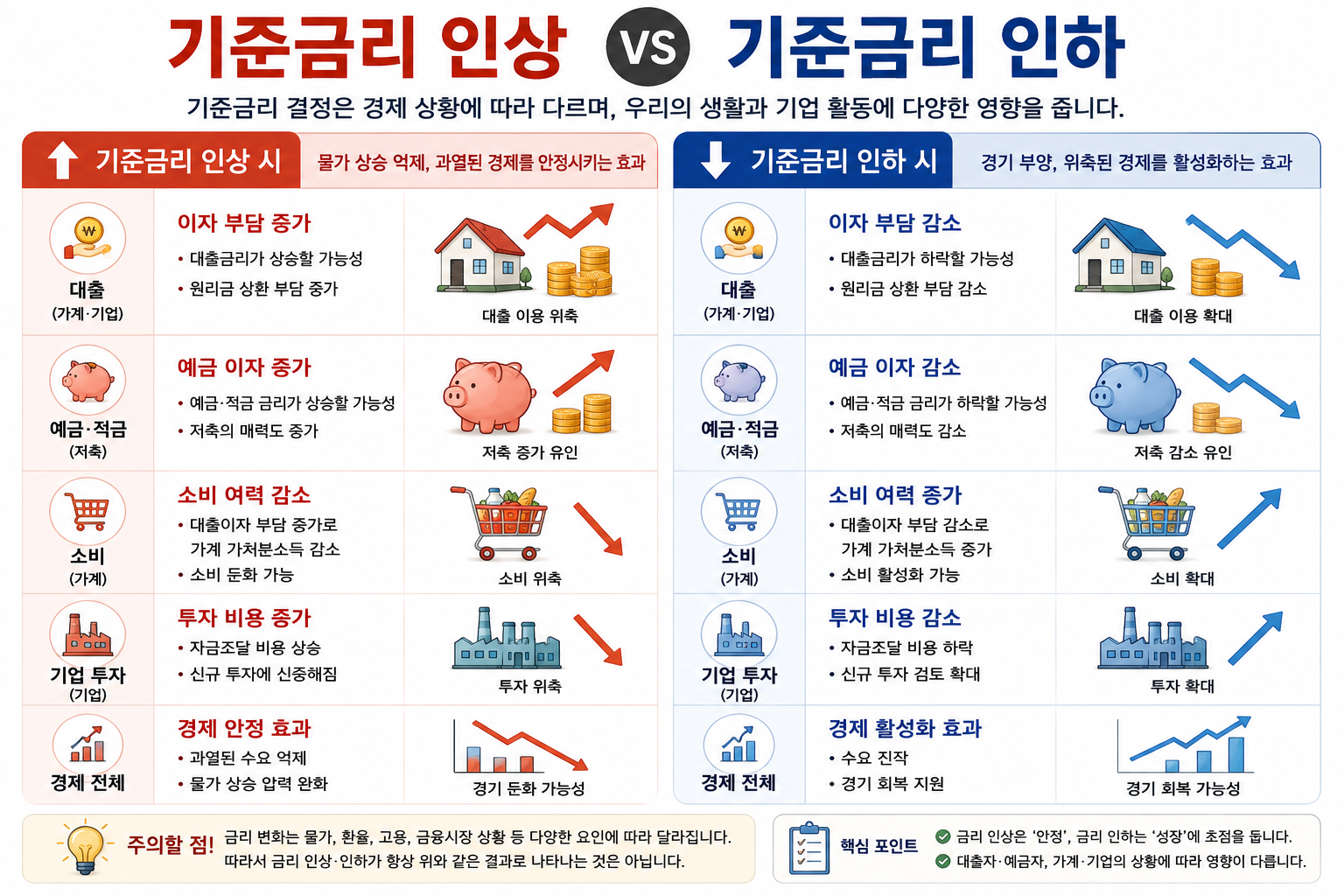 기준금리 인상 VS 기준금리 인하