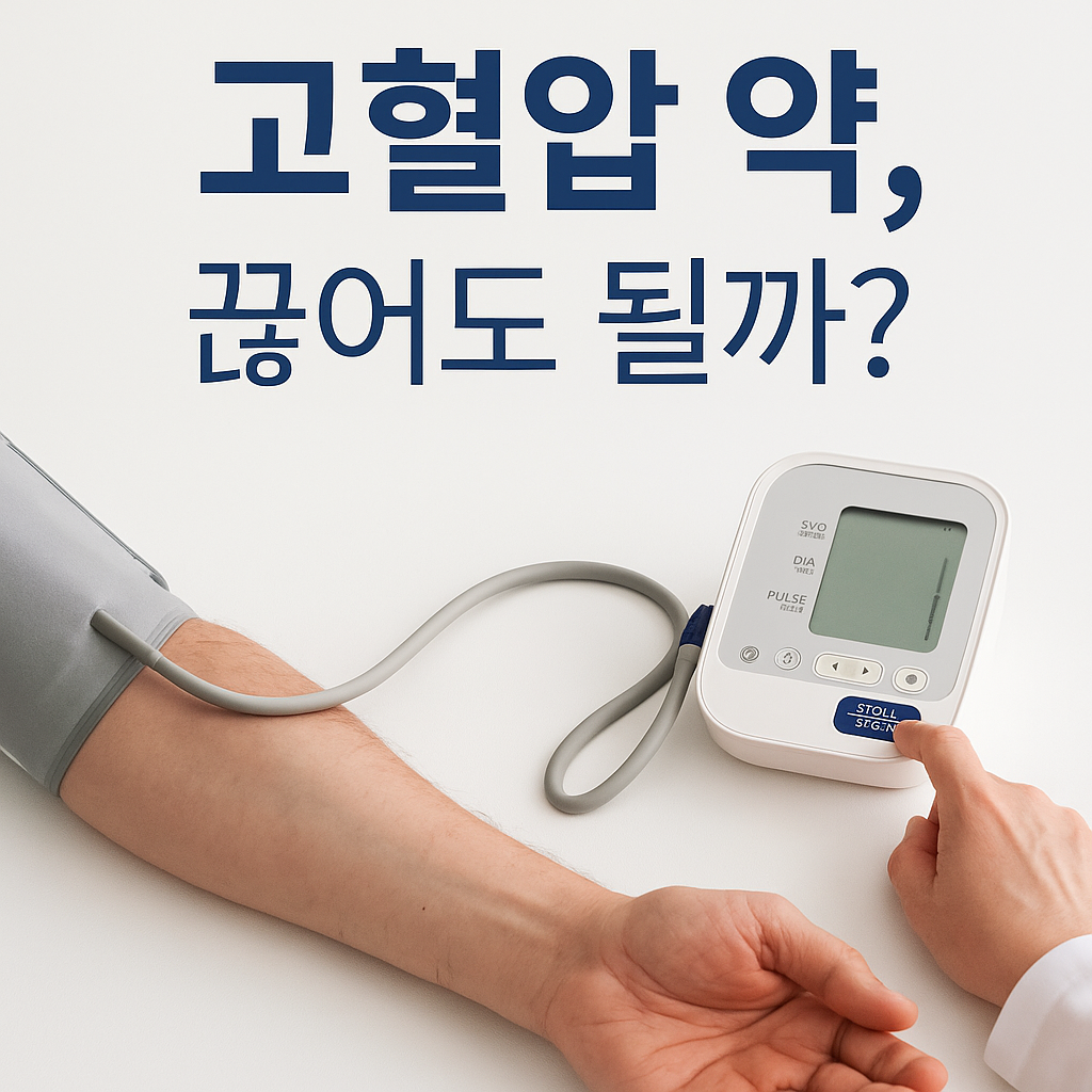 🩺 고혈압 약, 끊어도 될까? 중년부터 꼭 알아야 할 복용 상식