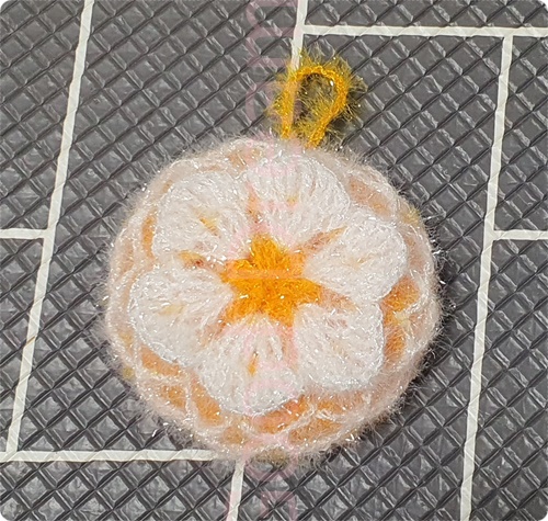 라인장식 꽃 호빵수세미