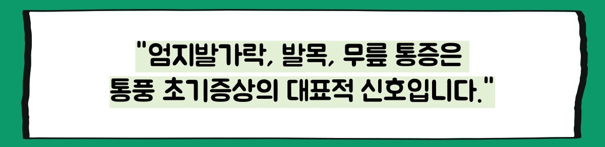 통풍 초기증상