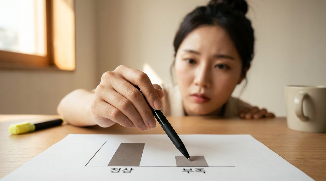 프로게스테론 부족 황체기 결함 정상 비교 그래프