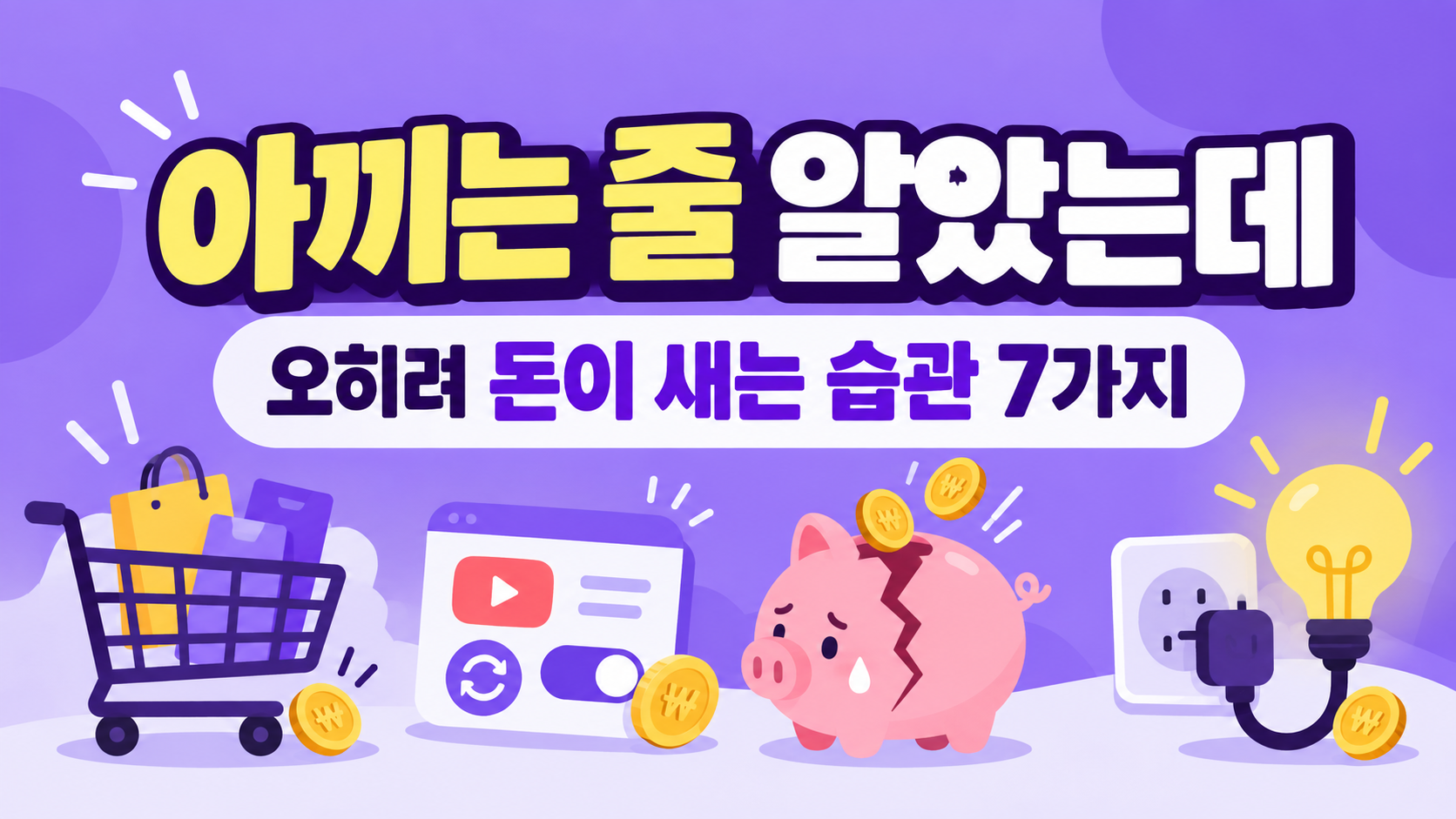 아끼는 줄 알고 했는데 오히려 돈이 새는 생활습관 7가지