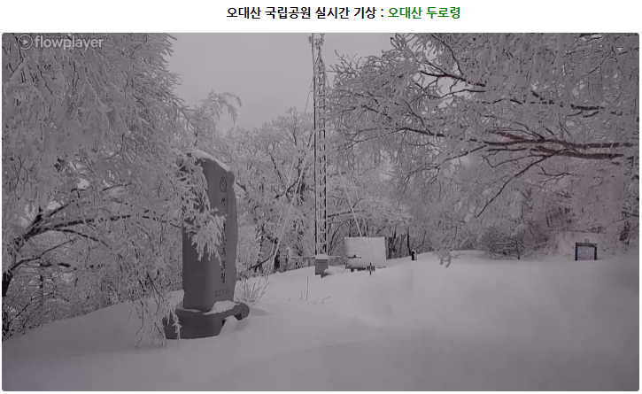 국립공원 실시간 CCTV