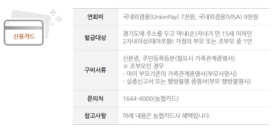 경기아이플러스카드 연회비