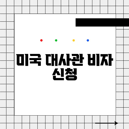 미국 대사관 비자 신청