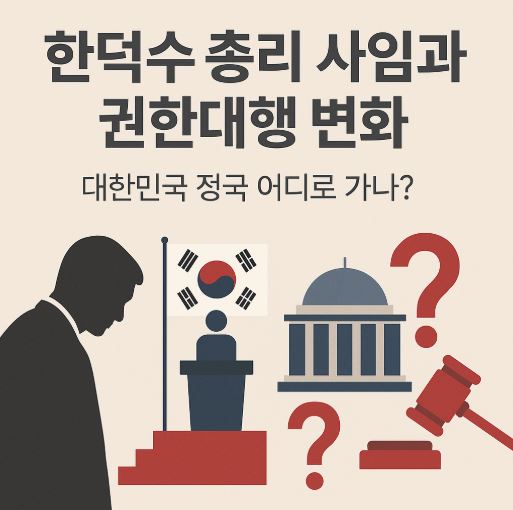 한덕수 사임 권한대행 관련 사진