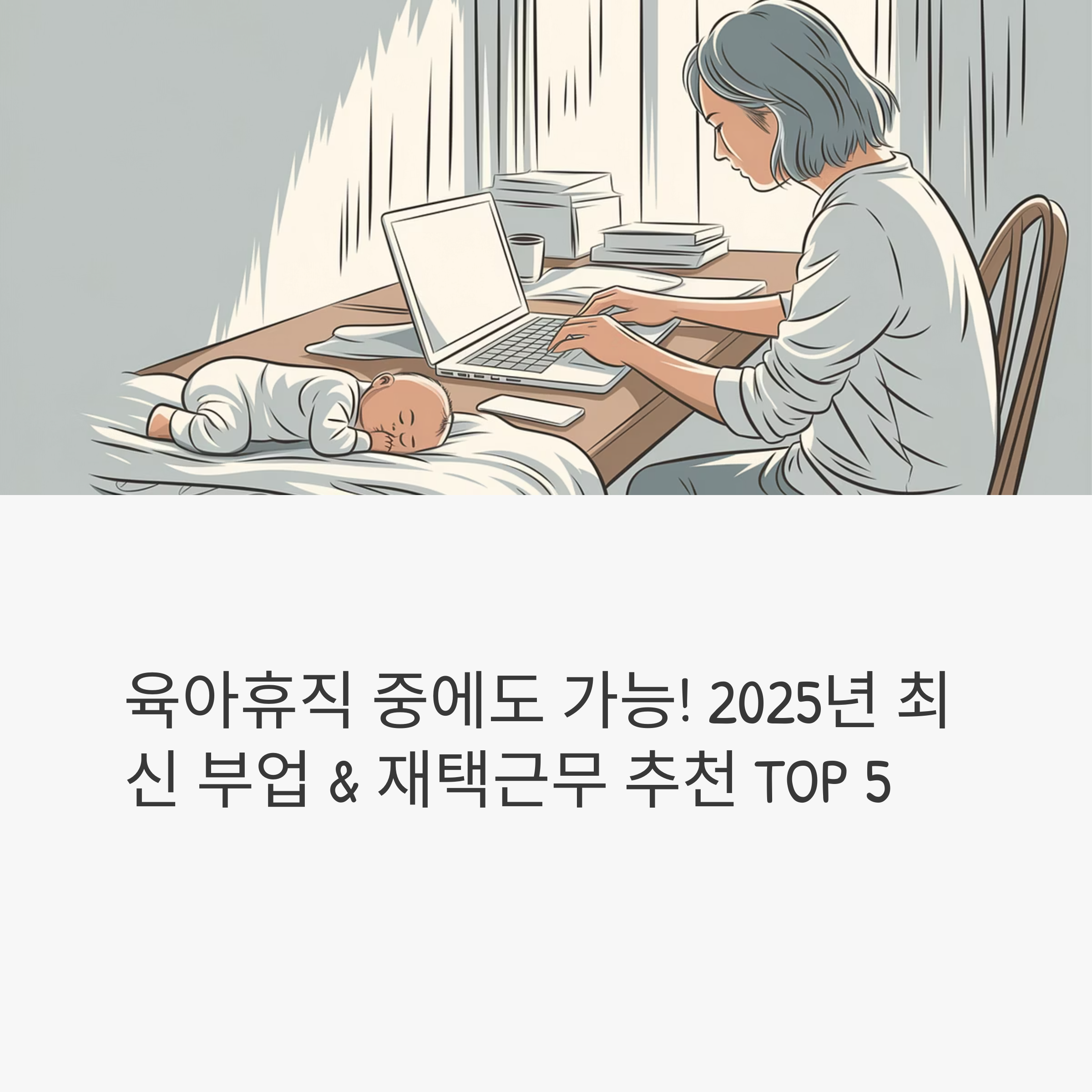 육아휴직 부업 – 2025년 재택근무 추천 TOP 5 소개