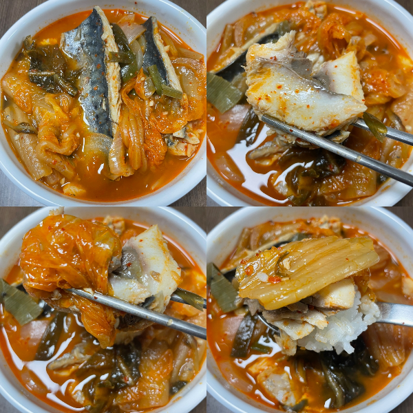 완성된 고등어 김치찌개