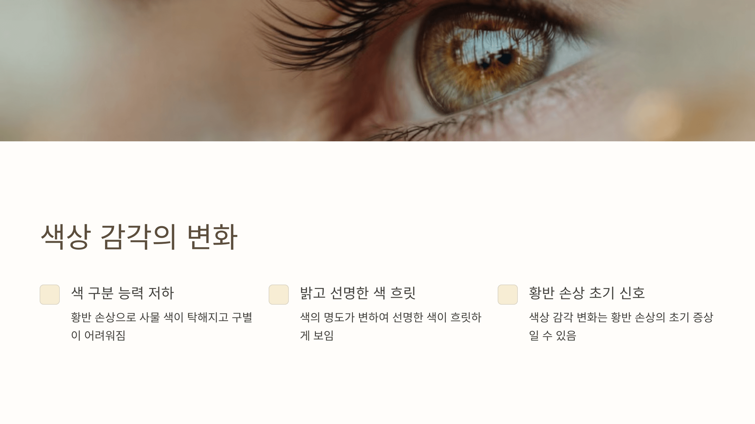 황반변성과 관련된 사진입니다.