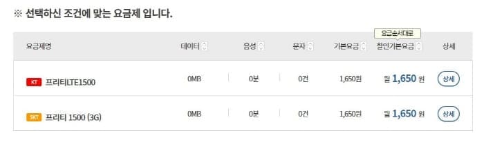 프리티저렴한요금제