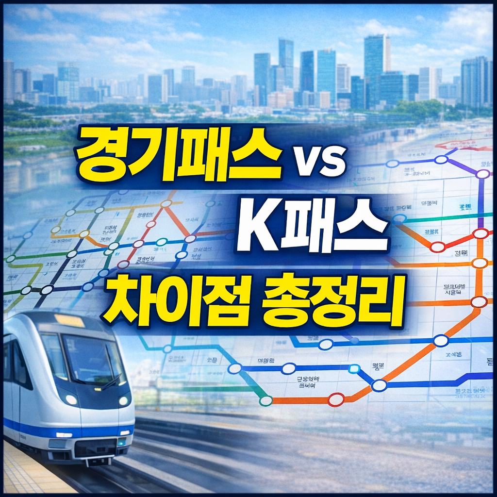 경기패스 vs K패스 차이점 총정리｜2026년 교통비 돌려받는 법