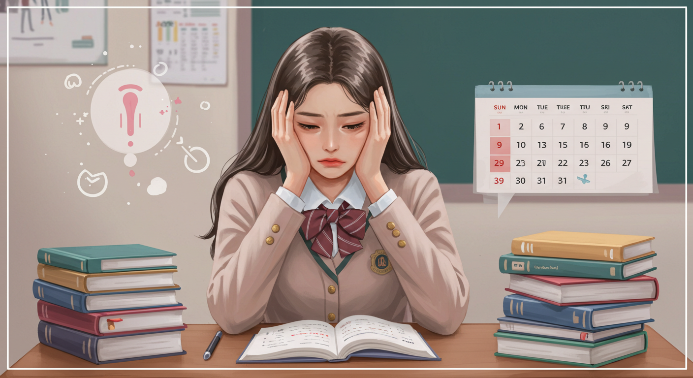 시험 스트레스&amp;#44; 고등학생 건강&amp;#44; 생리 지연