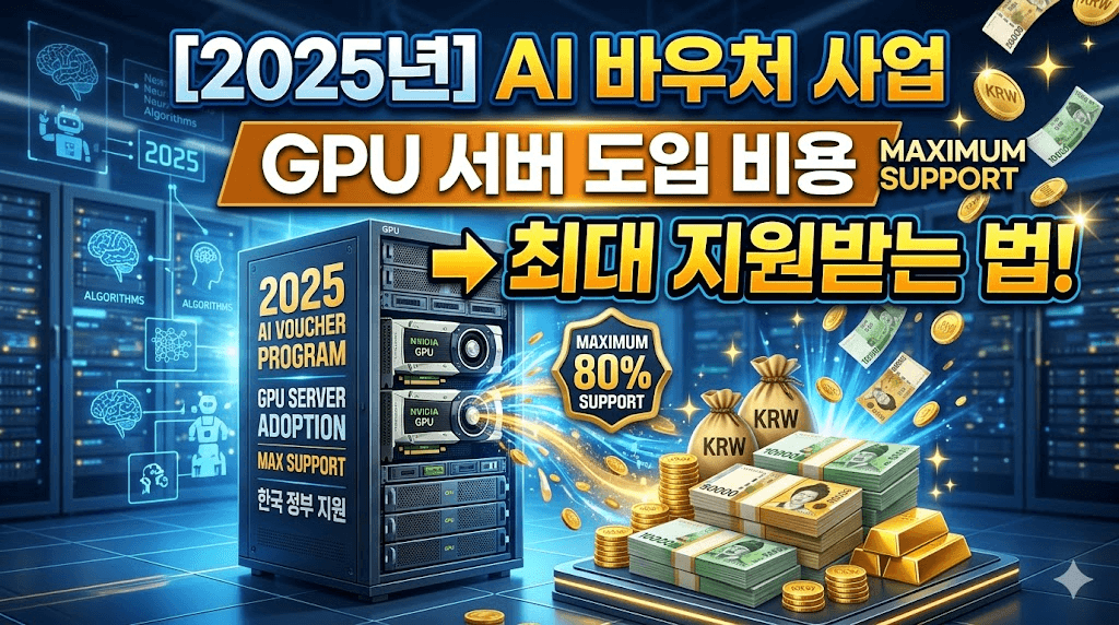 2025년 AI 바우처 사업, GPU 서버 도입 비용 최대 지원받는 법
