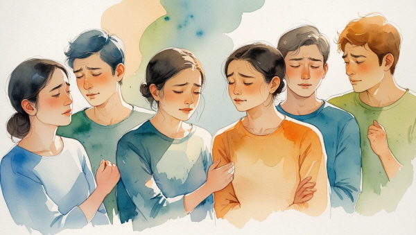 ENFJ는 타인의 감정을 매우 잘 읽고, 그 감정을 완전히 자기 일처럼 받아들이는 경우가 많습니다에 관한 그림