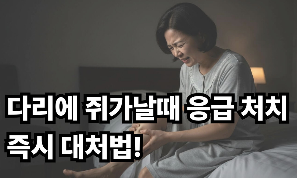 다리에 쥐가날때 응급 처치 사진 1