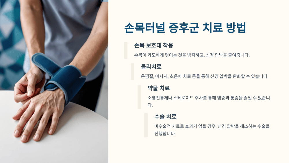 손목터널 증후군 치료 방법