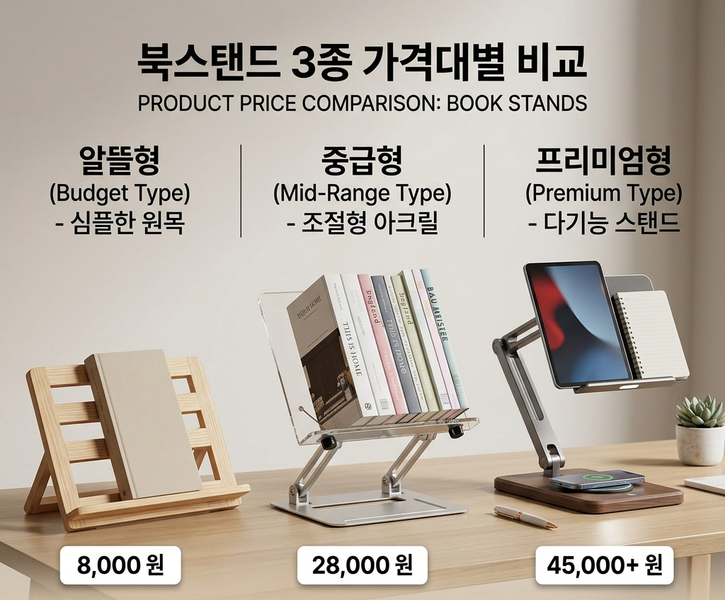 독서대 고르는법 가격 비교 3종