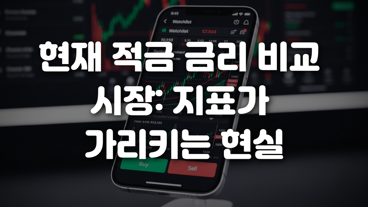 현재 적금 금리 비교 시장 지표가 가리키는 현실
